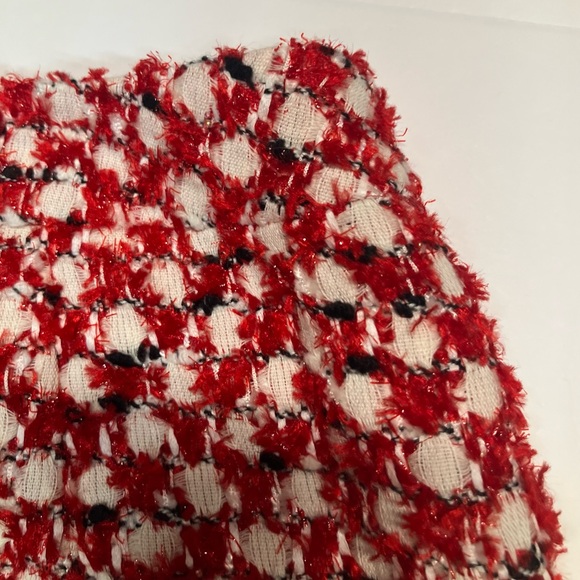 Vintage red tweed Escada skirt size 44 - Picture 8 of 15